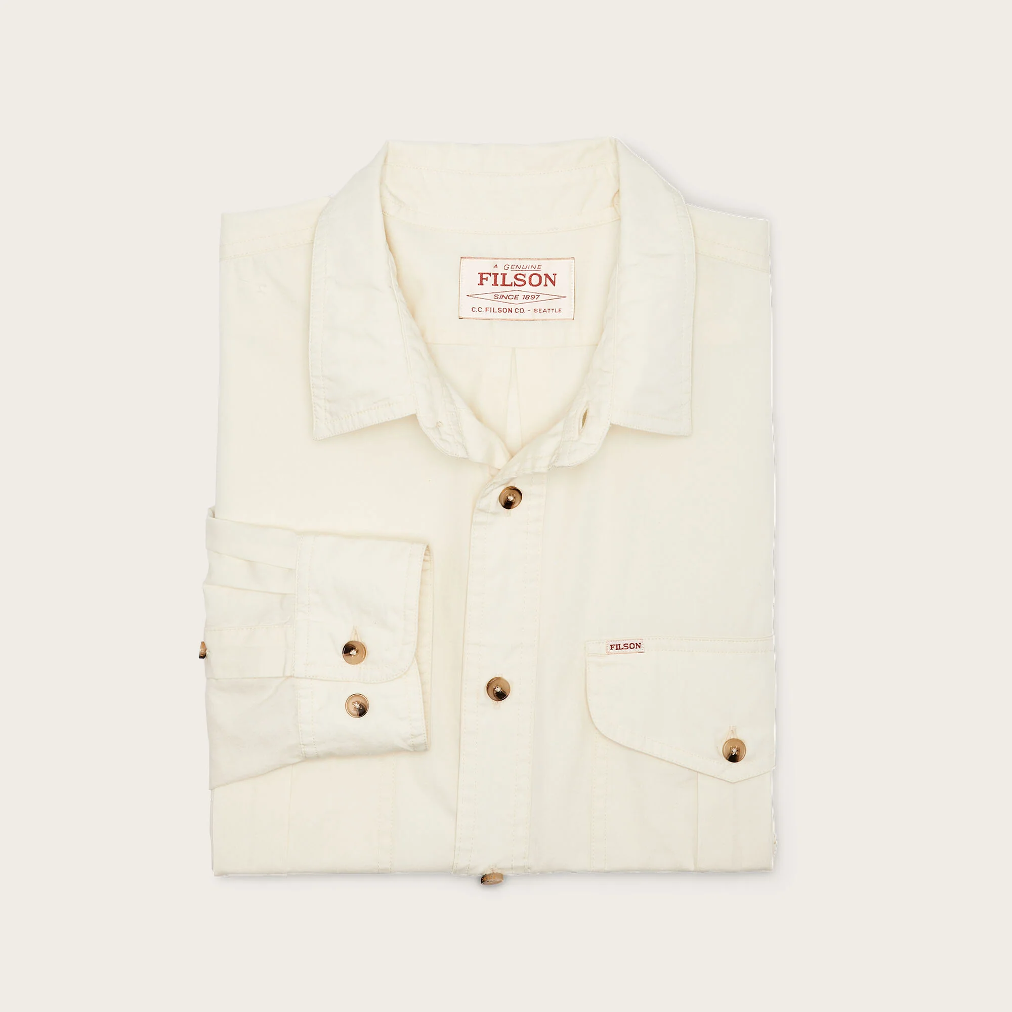 FILSON'S WASHED FEATHER CLOTH SHIRT - Image 3