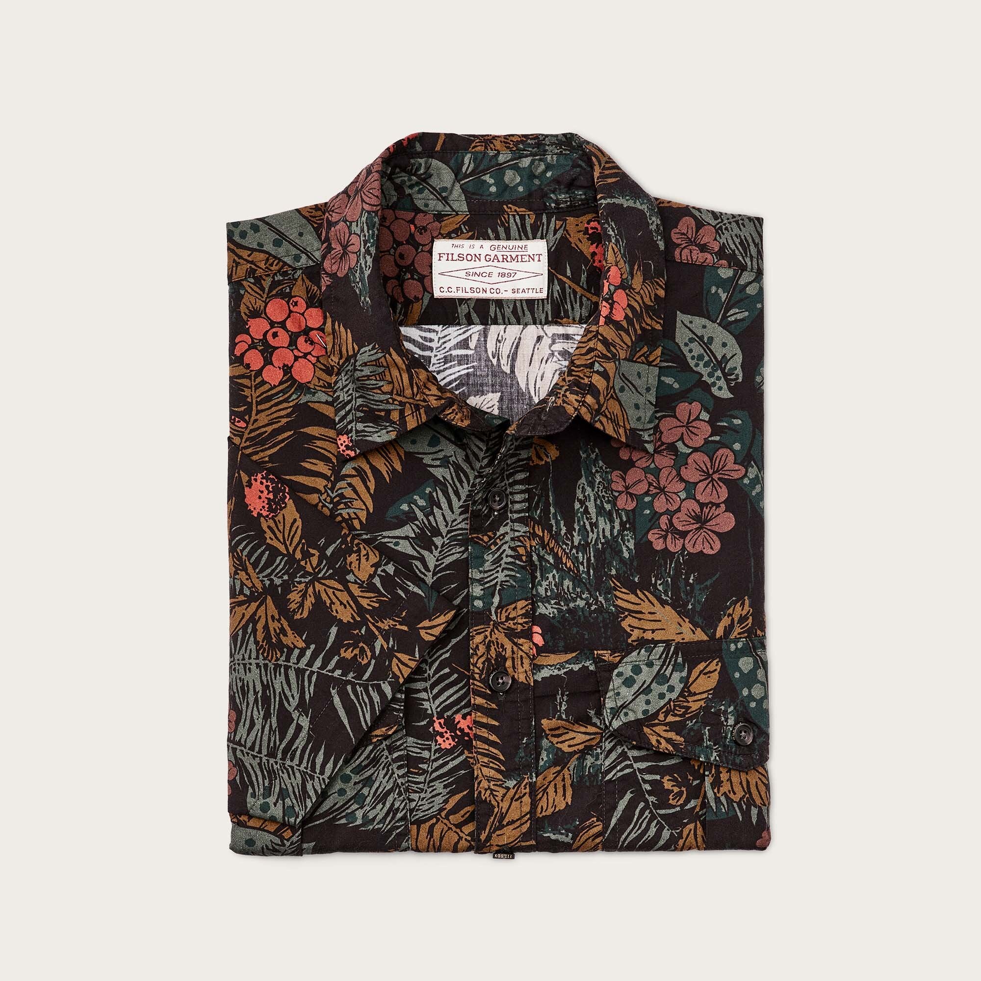 FILSON'S WASHED SHORT SLEEVE FEATHER CLOTH SHIRT - Image 3