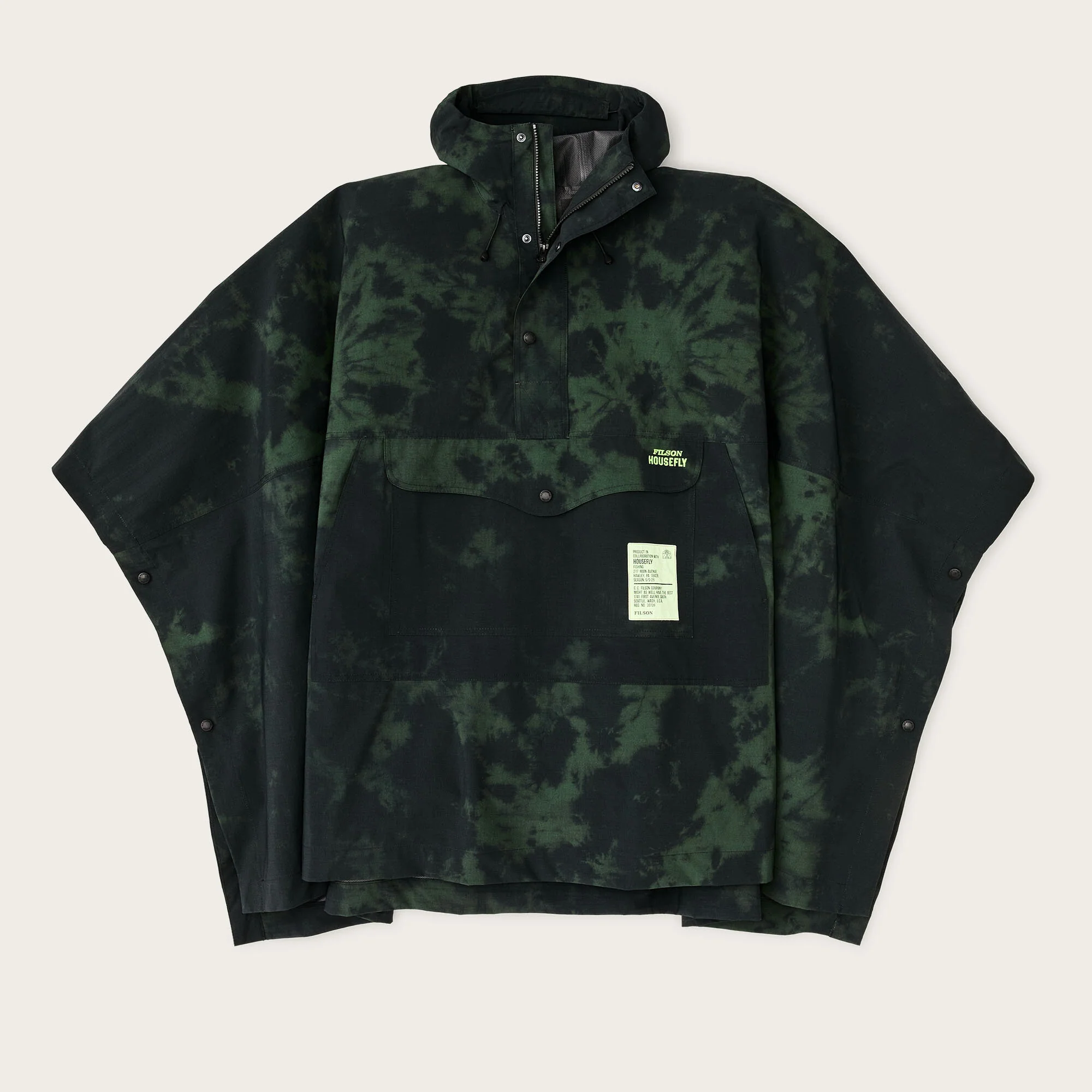 FILSON X HOUSEFLY SWIFTWATER RAIN PONCHO