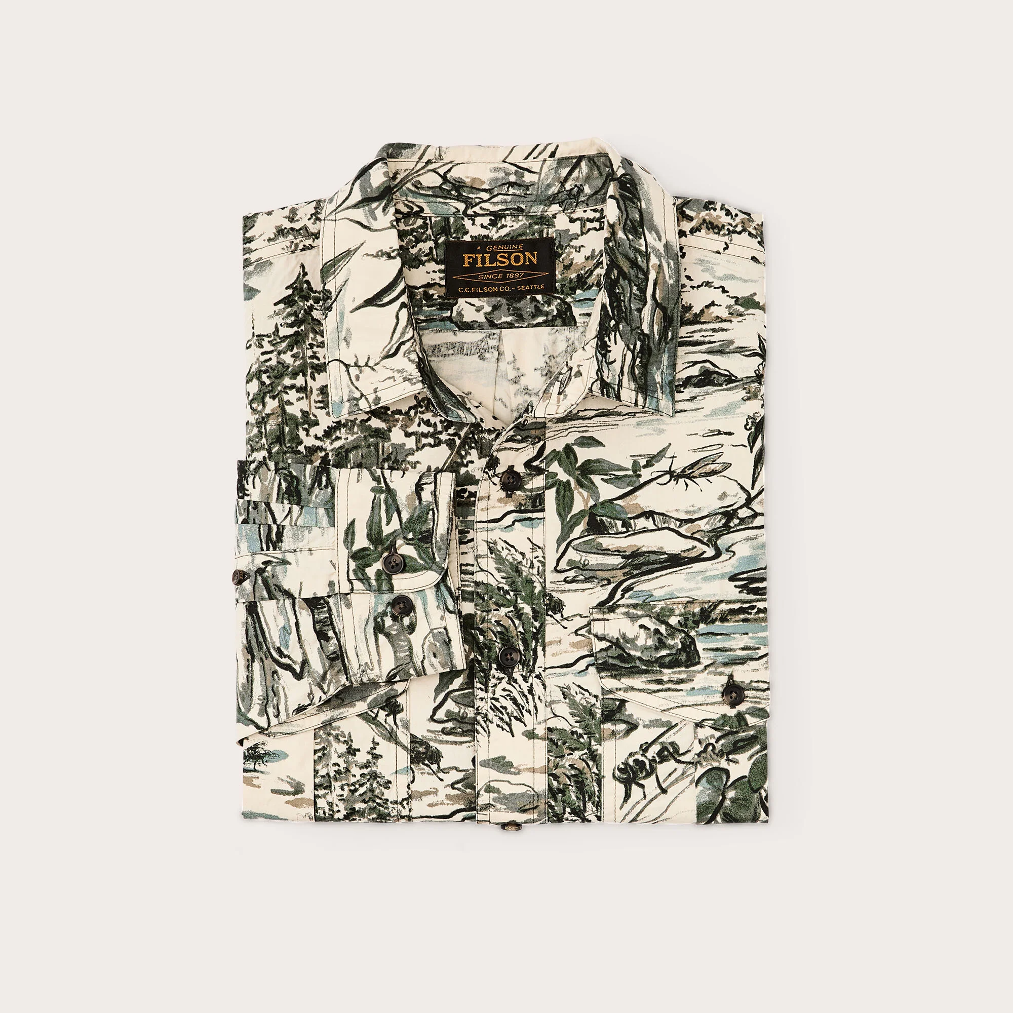 FILSON X HOUSEFLY WASHED FEATHER CLOTH SHIRT - Image 4
