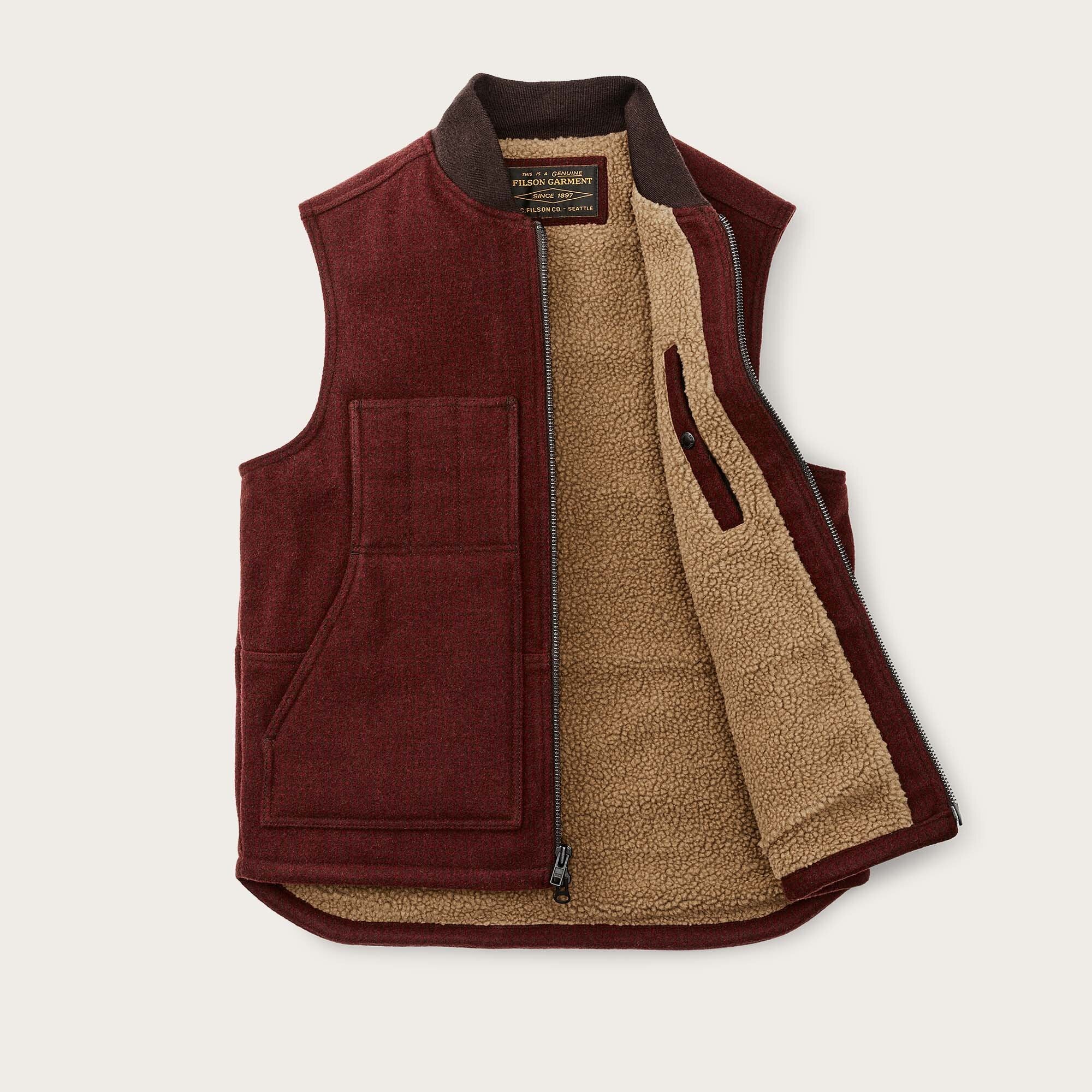 LINED MACKINAW WOOL WORK VEST - Image 2