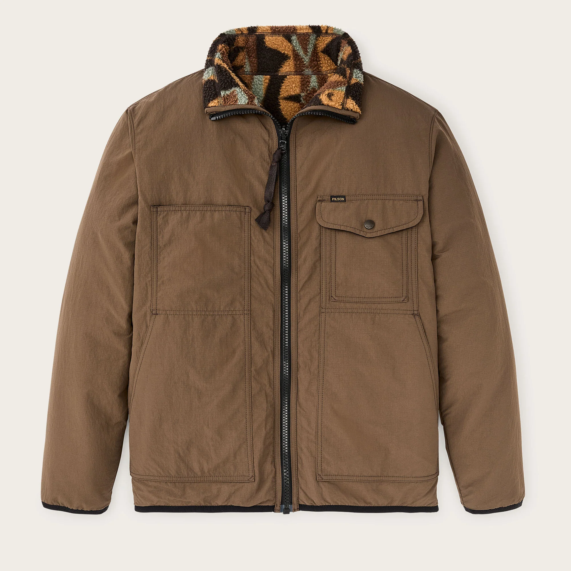 REVERSIBLE PILE FLEECE JACKET