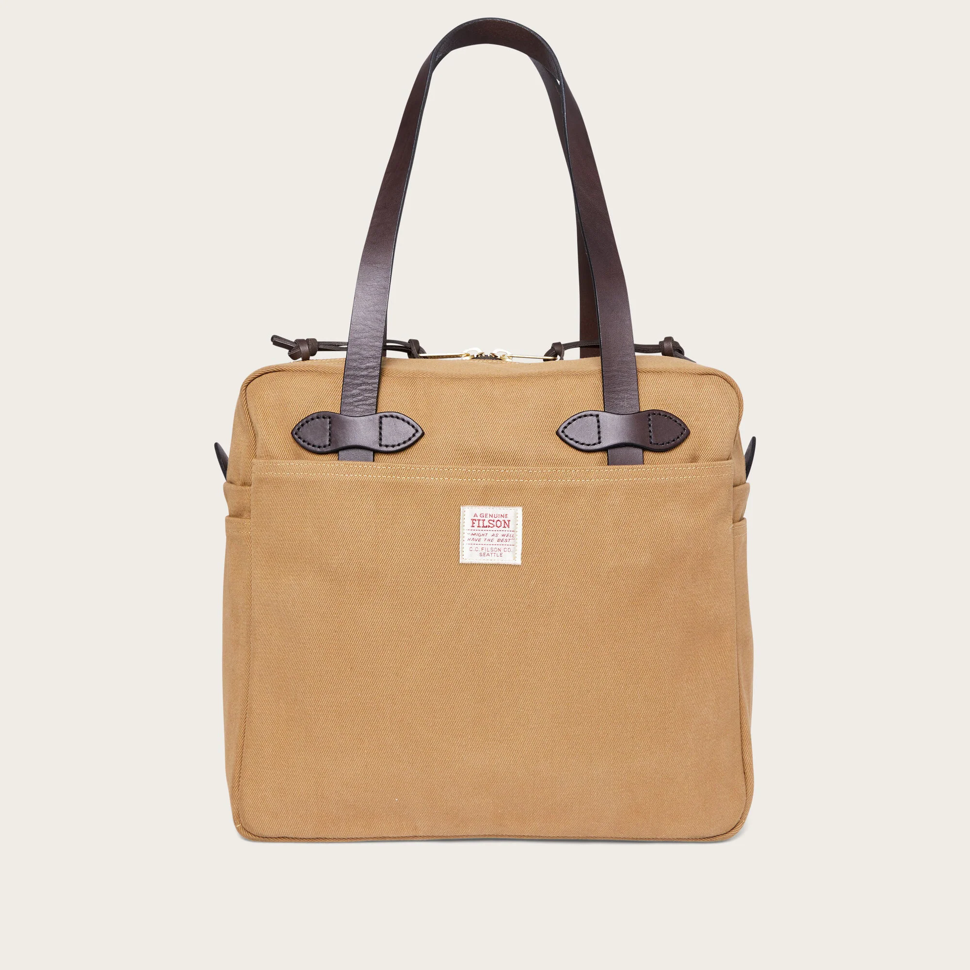 RUGGED TWILL TOTE BAG WITH ZIPPER - Image 2