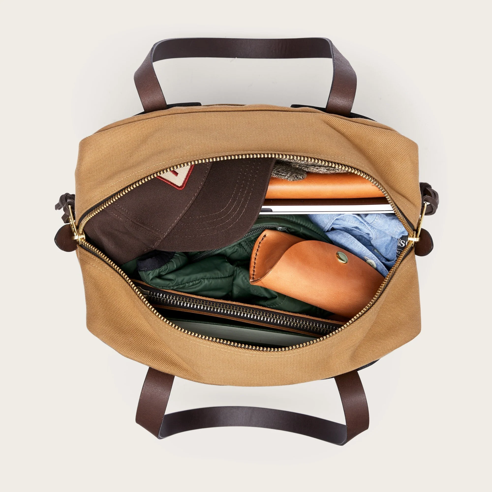 RUGGED TWILL TOTE BAG WITH ZIPPER - Image 5