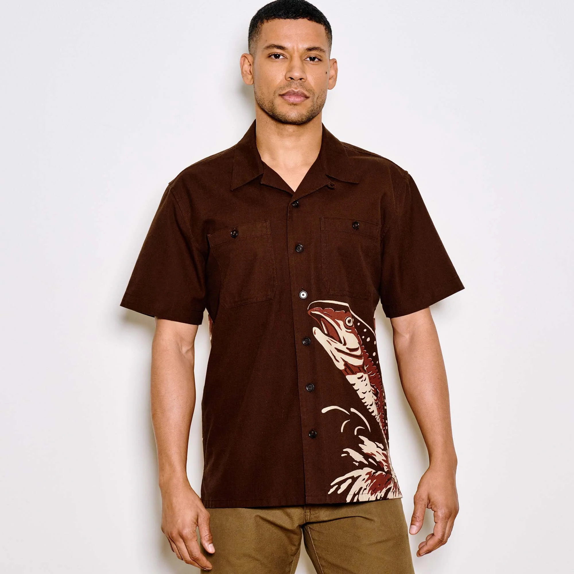 RUSTIC SHORT SLEEVE CAMP SHIRT - Image 5