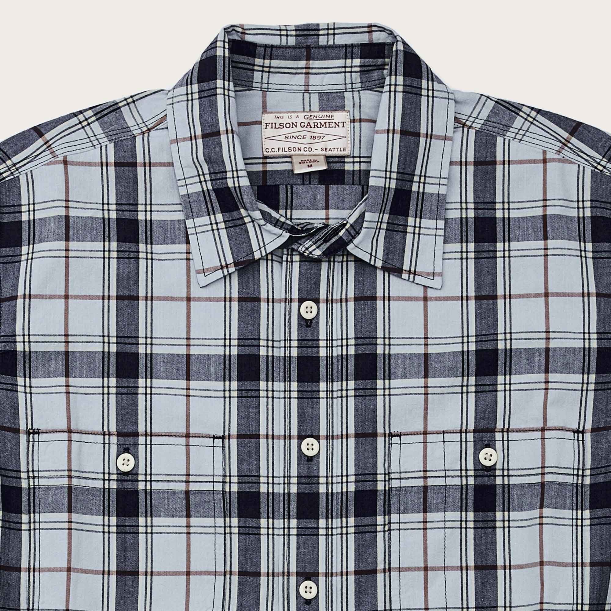 SHORT SLEEVE CHAMBRAY SHIRT - Image 3