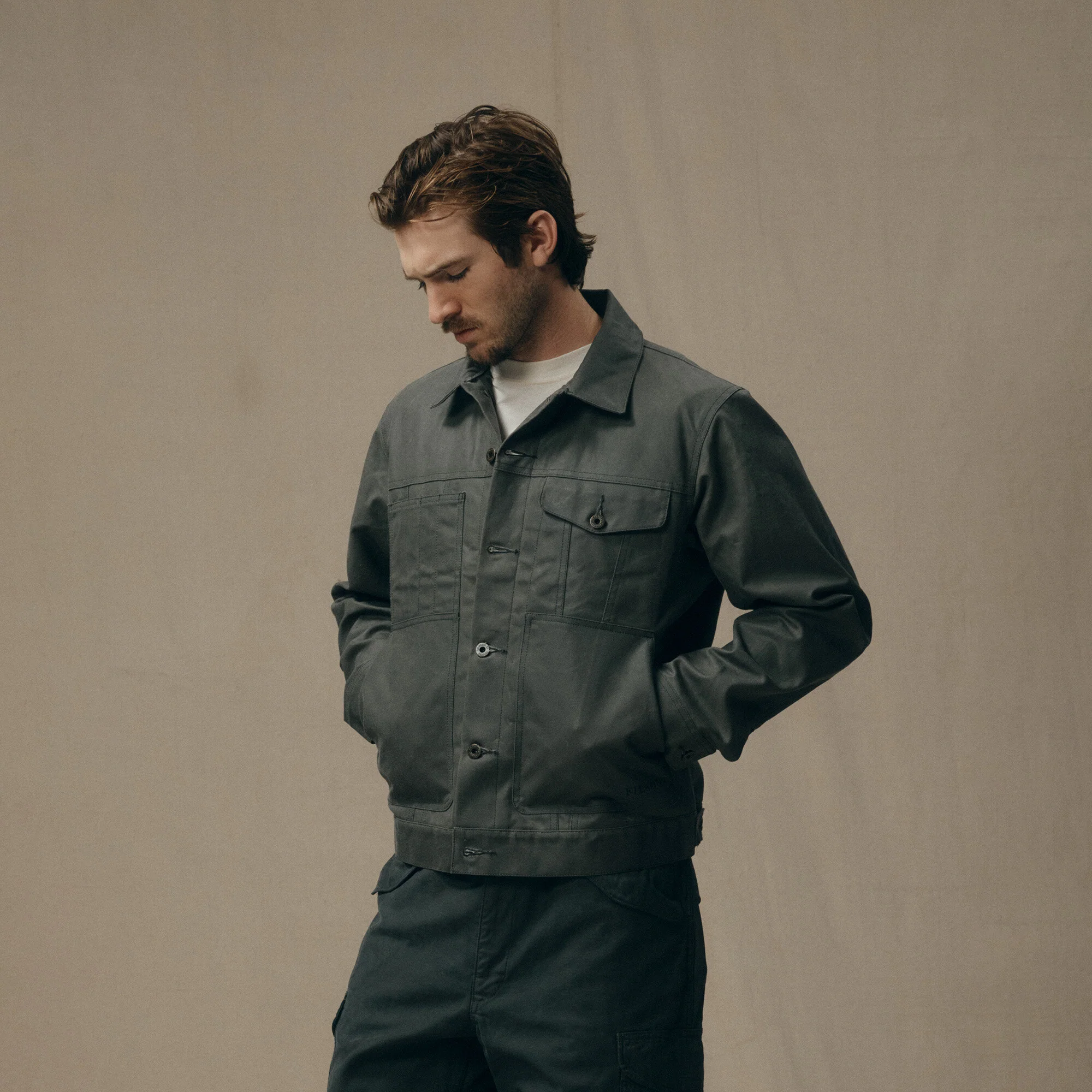 TIN CLOTH SHORT LINED CRUISER JACKET - Image 7