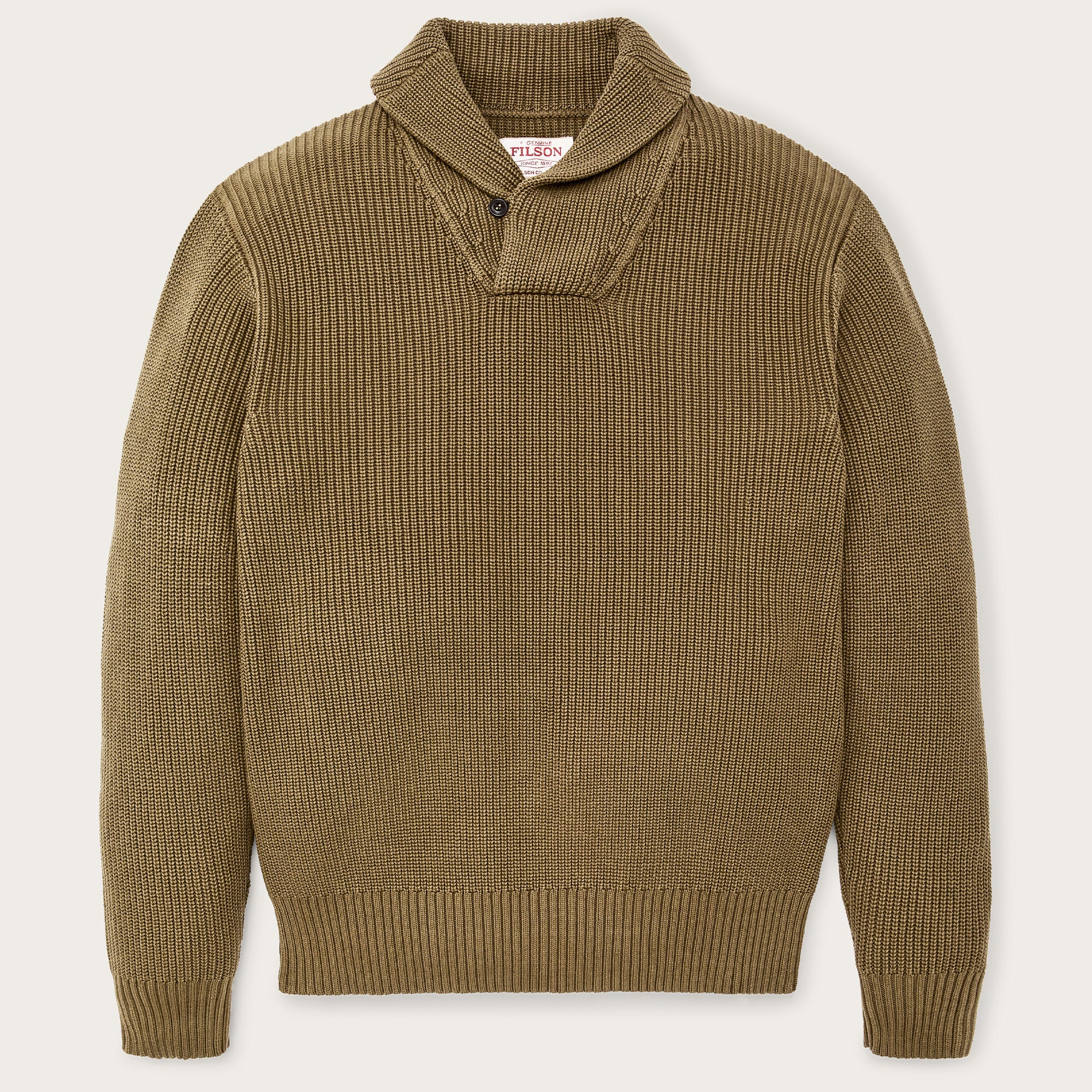 VINTAGE COTTON SHAWL NECK SWEATER