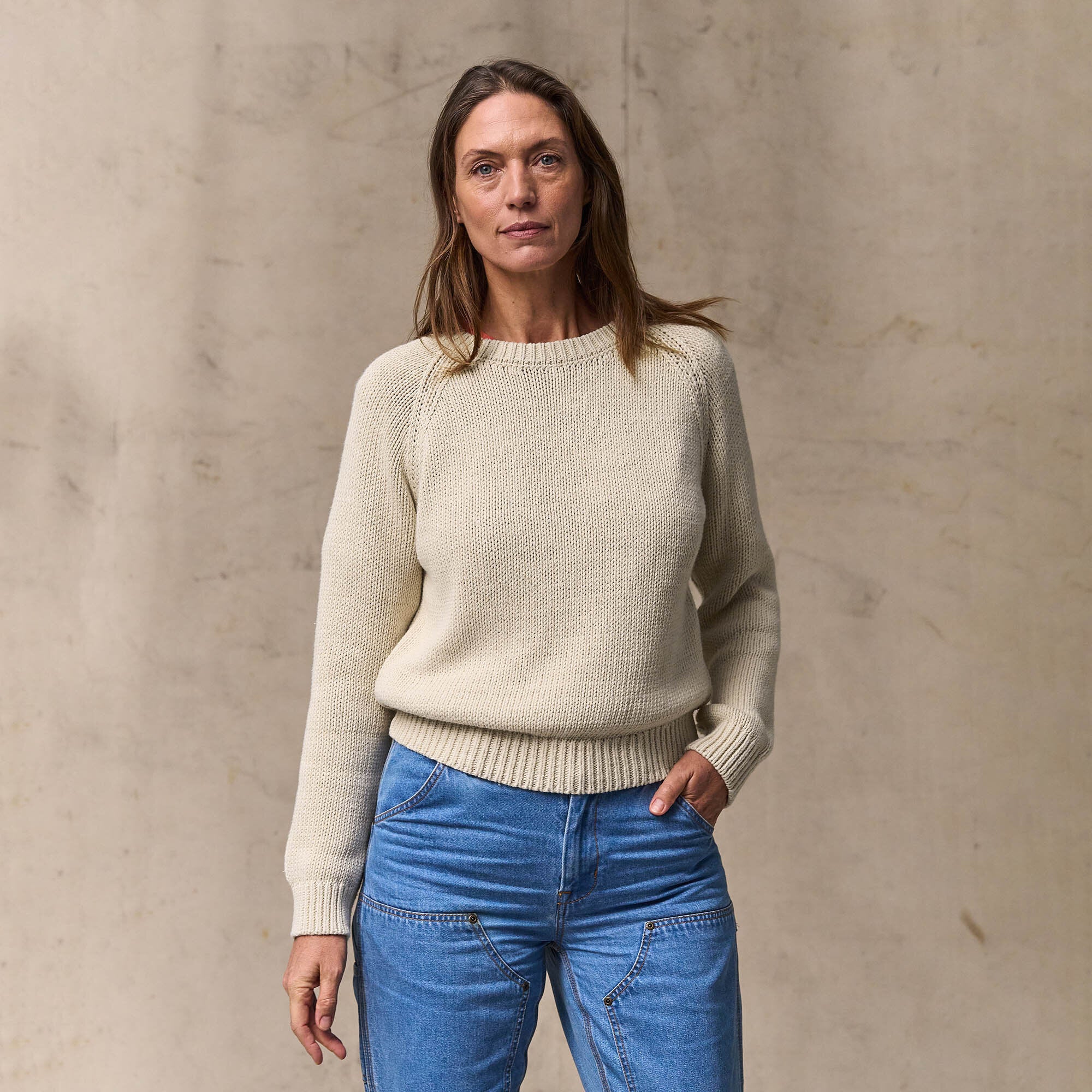 WOMEN'S COTTON CREWNECK SWEATER - Image 4