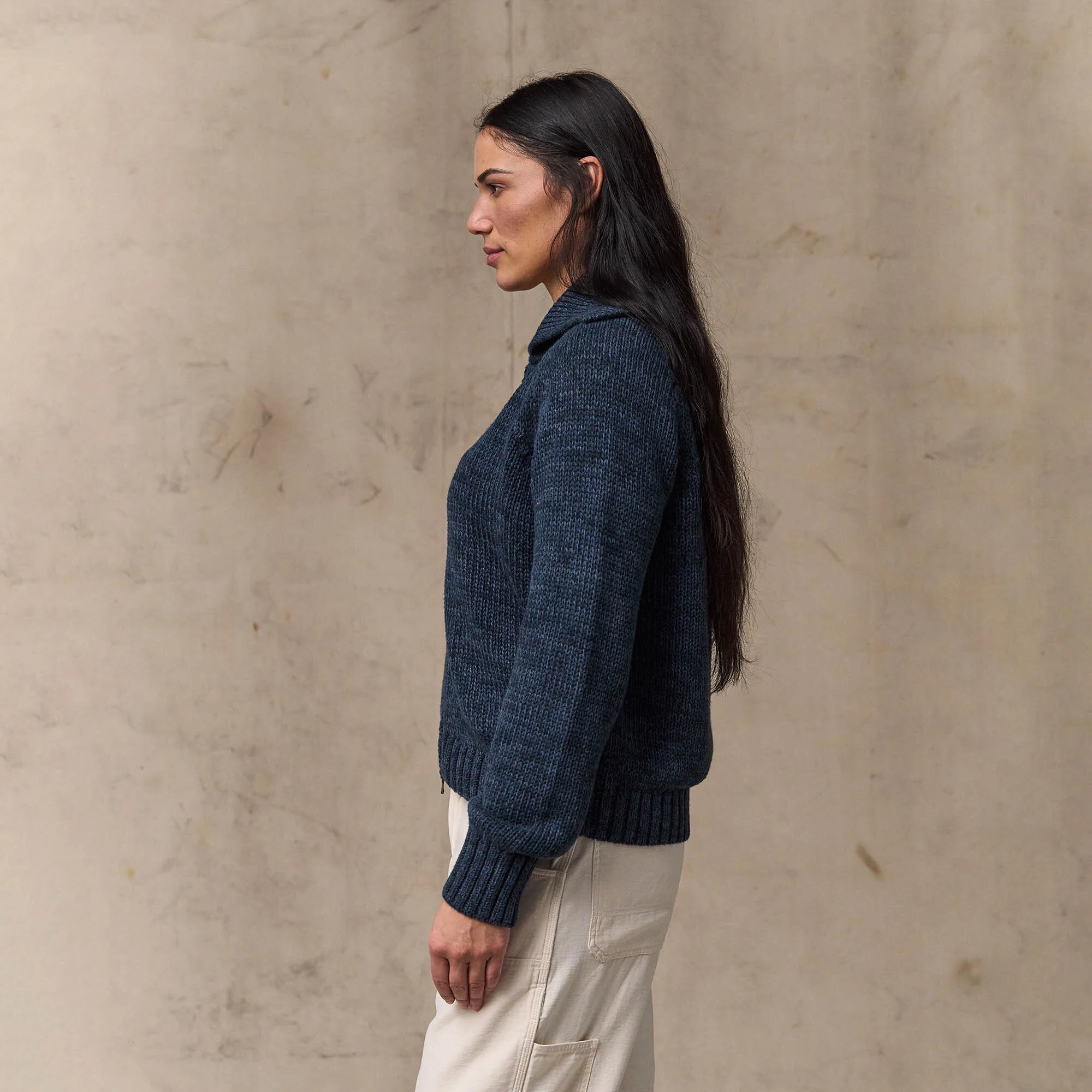 WOMEN'S COTTON FULL-ZIP CARDIGAN - Image 6