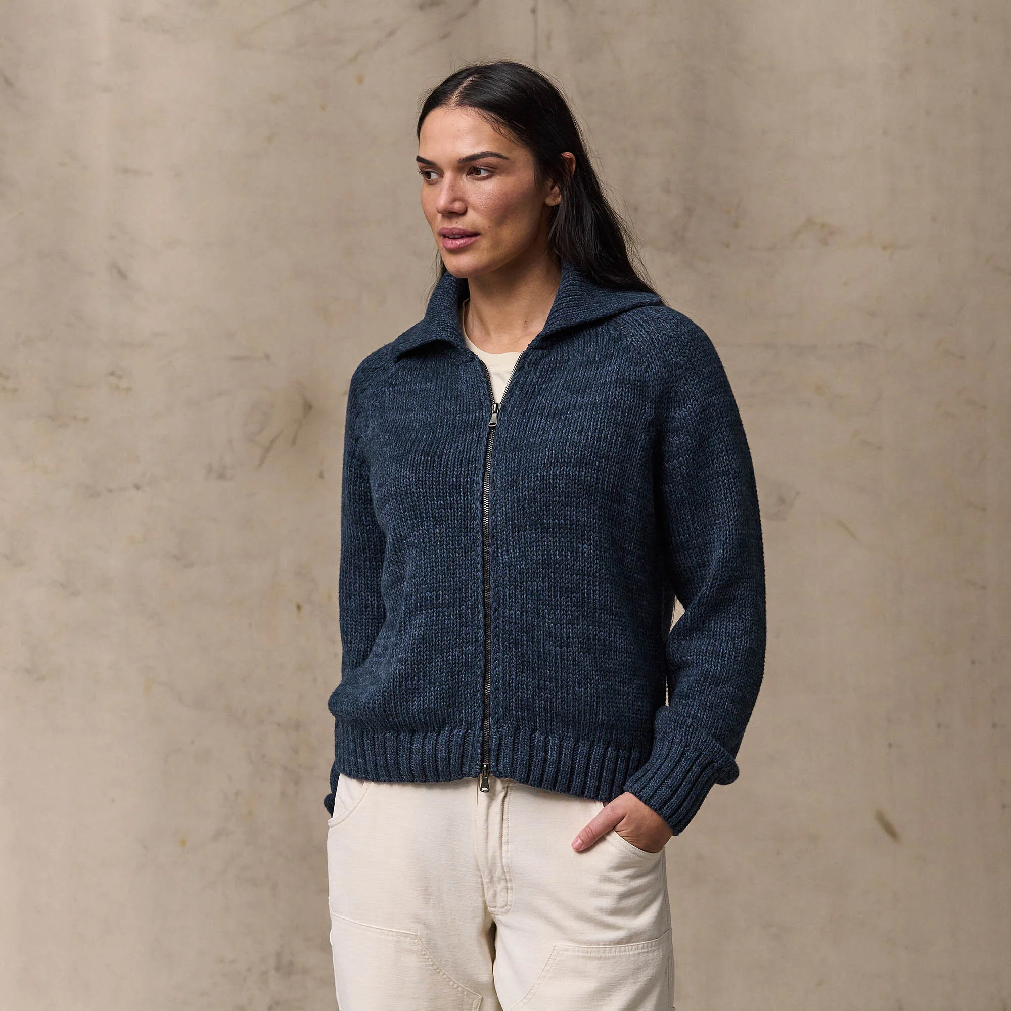 WOMEN'S COTTON FULL-ZIP CARDIGAN - Image 7
