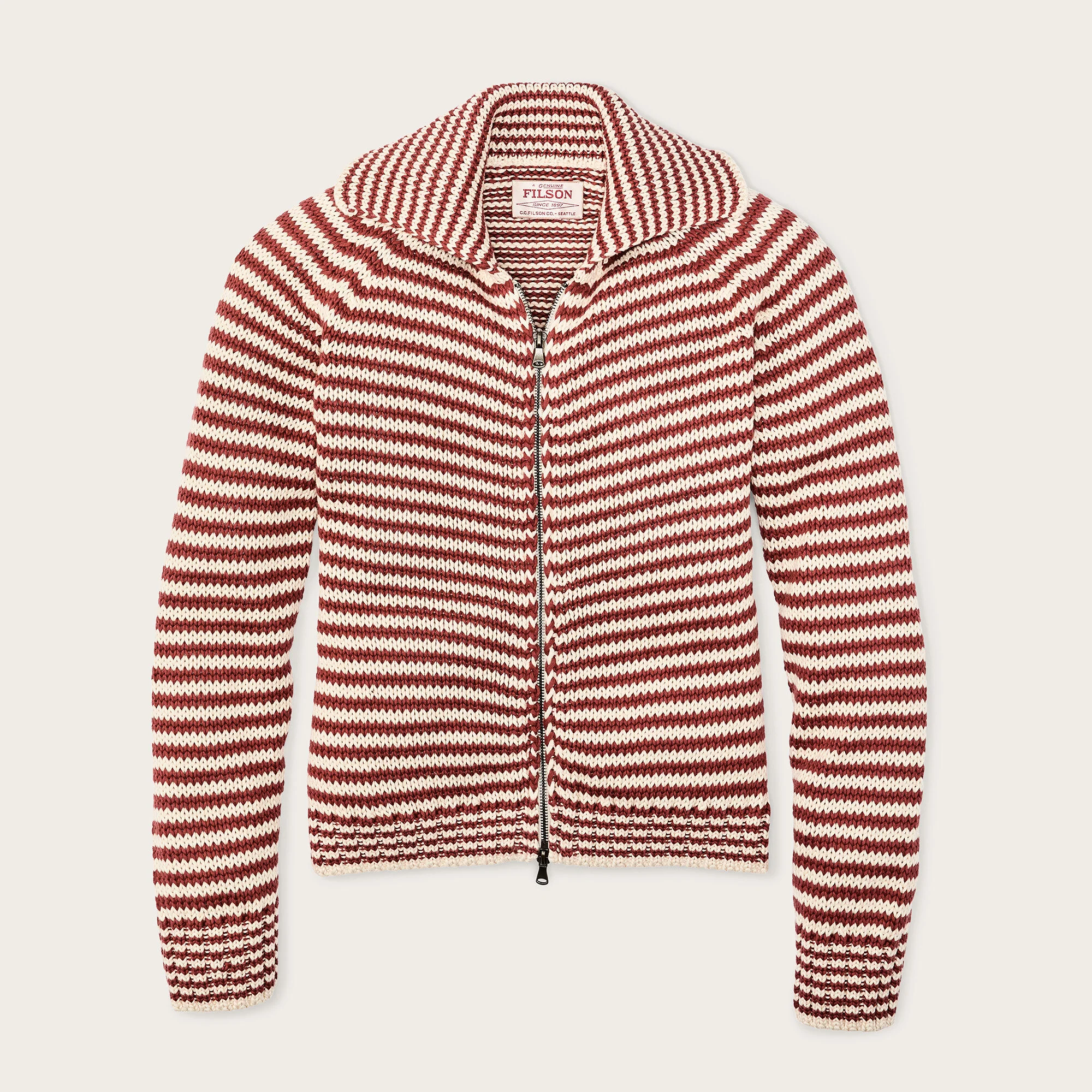 WOMEN'S COTTON FULL-ZIP CARDIGAN