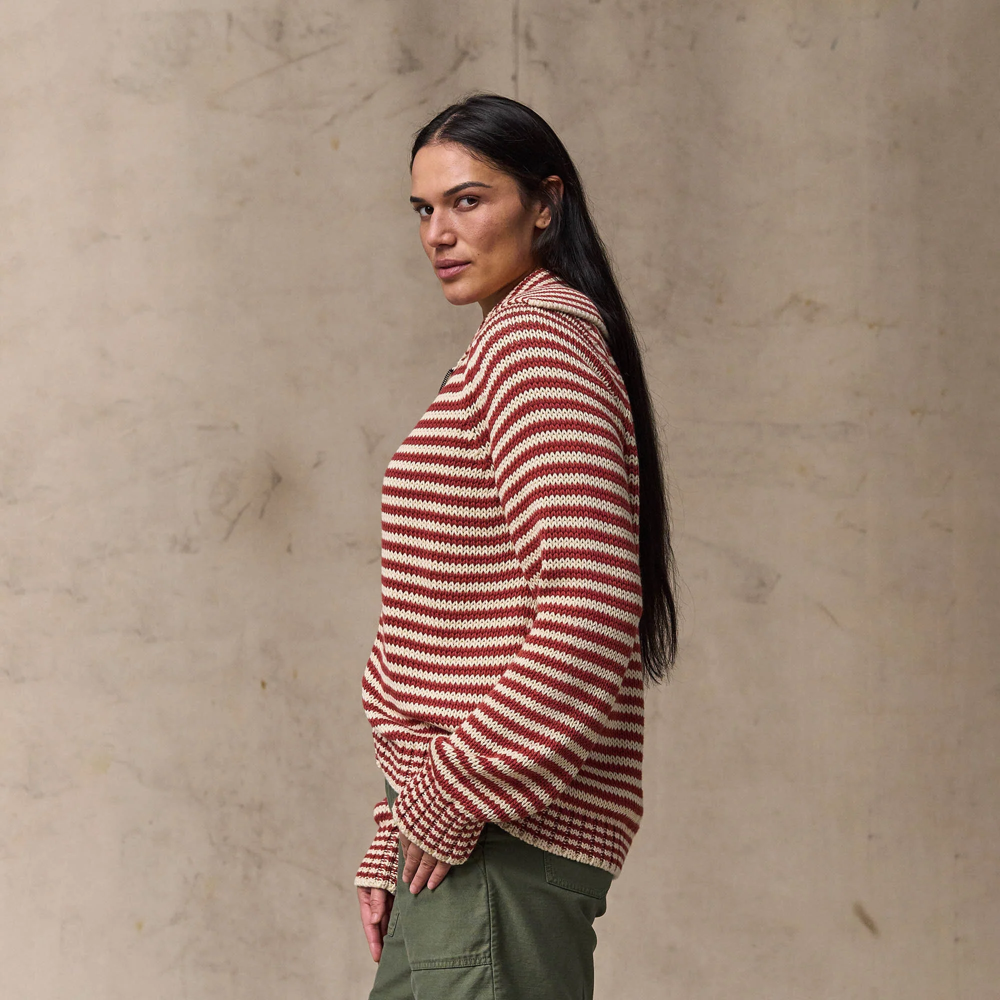 WOMEN'S COTTON FULL-ZIP CARDIGAN - Image 6