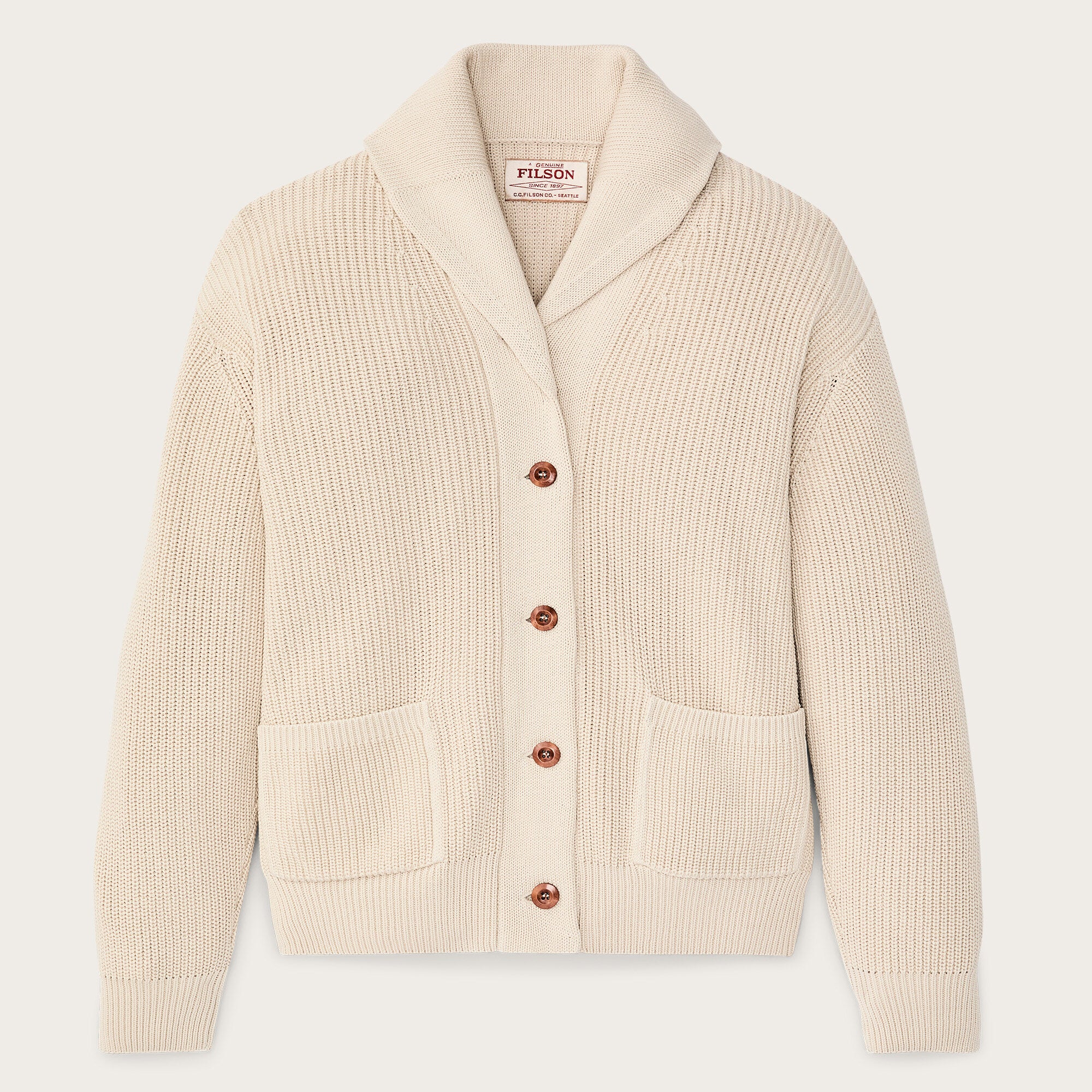 WOMEN'S COTTON SHAWL NECK CARDIGAN