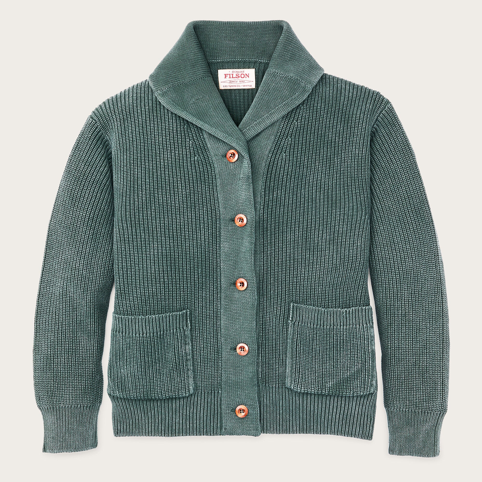 WOMEN'S COTTON SHAWL NECK CARDIGAN