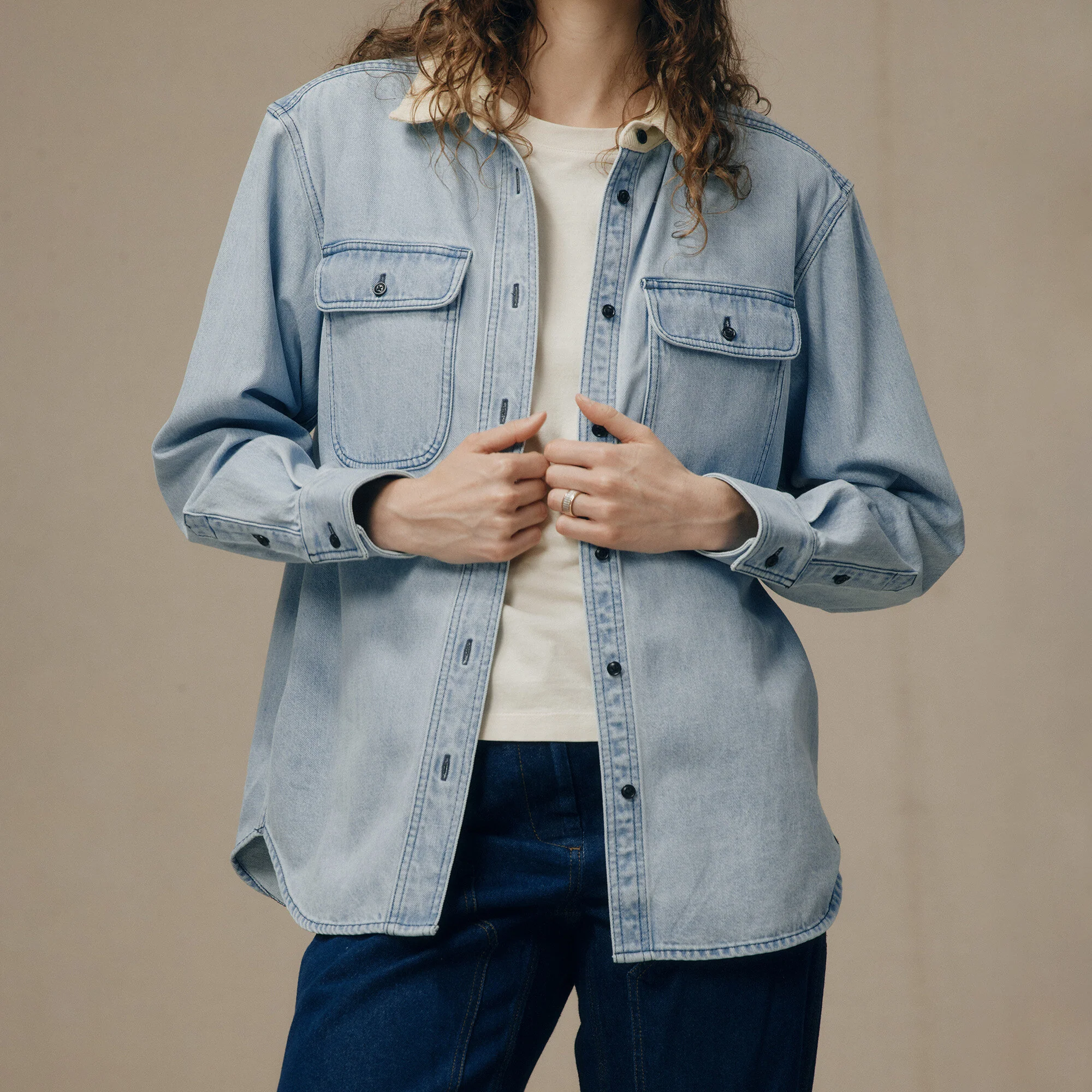 WOMEN’S DENIM WORK SHIRT - Image 3