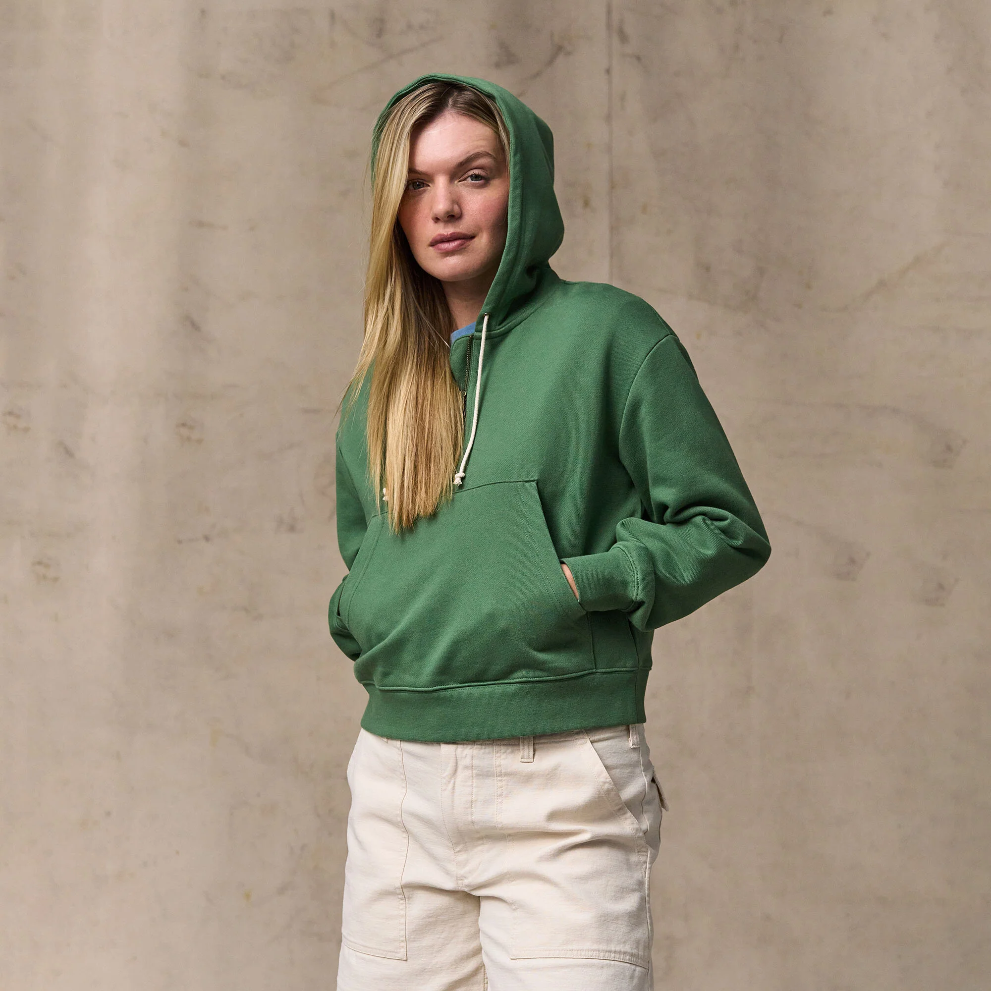 WOMEN'S FRENCH TERRY HALF-ZIP HOODIE - Image 5